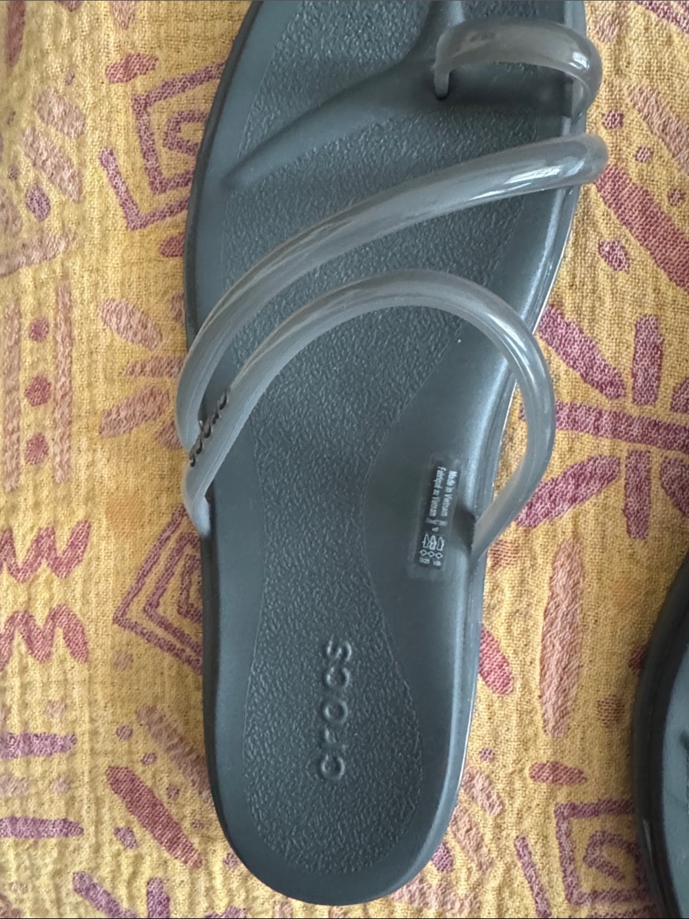 Crocs Women’s Grey Miami Toe Loop Sandals Size W6 - New Without Tags - Picture 5 of 7